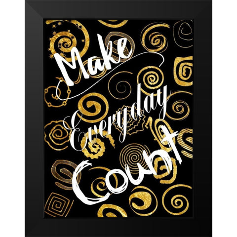Everyday Is Golden Black Modern Wood Framed Art Print by Lewis, Sheldon