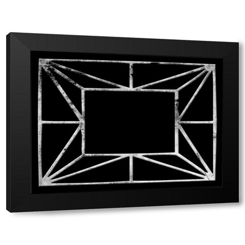 Transitional Geo Black Modern Wood Framed Art Print with Double Matting by Lewis, Sheldon