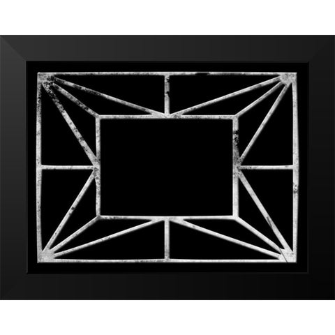 Transitional Geo Black Modern Wood Framed Art Print by Lewis, Sheldon