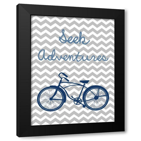 Seek Adventures Black Modern Wood Framed Art Print by Lewis, Sheldon