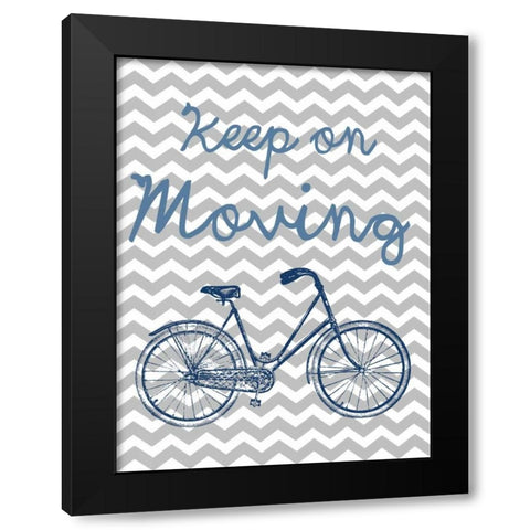 Keep On Moving Black Modern Wood Framed Art Print with Double Matting by Lewis, Sheldon