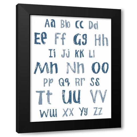 Now I know My ABC Black Modern Wood Framed Art Print by Lewis, Sheldon