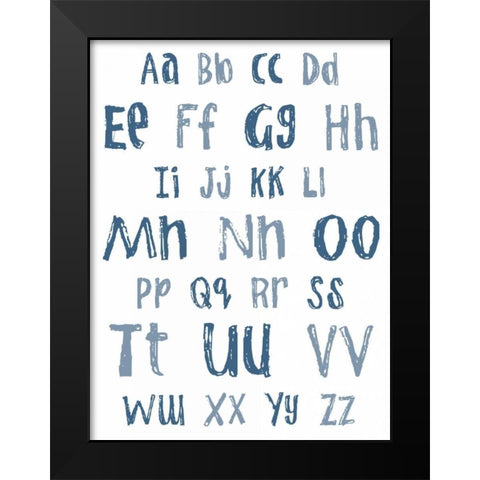 Now I know My ABC Black Modern Wood Framed Art Print by Lewis, Sheldon