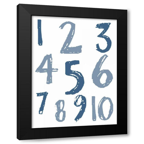 Whats Your Number Black Modern Wood Framed Art Print with Double Matting by Lewis, Sheldon