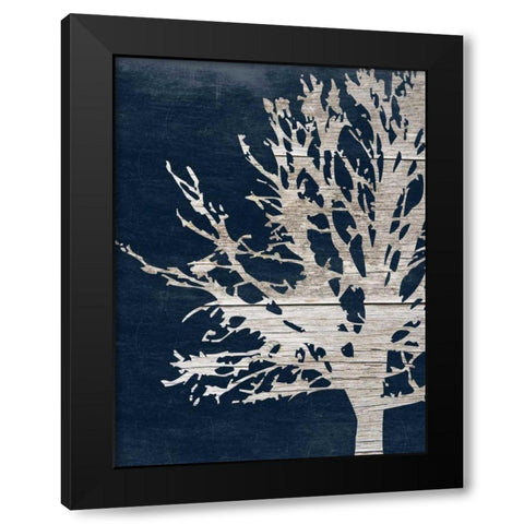 Contemporary Garden Indigo Black Modern Wood Framed Art Print by Lewis, Sheldon