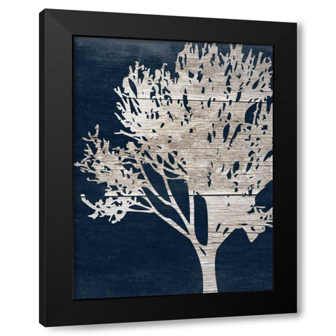 Contemporary Indigo Garden Black Modern Wood Framed Art Print by Lewis, Sheldon