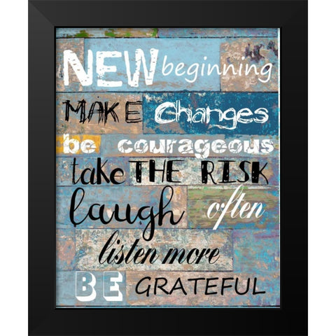 Words To Live By 2 Black Modern Wood Framed Art Print by Lewis, Sheldon
