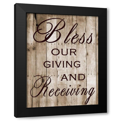 Our Giving Black Modern Wood Framed Art Print by Lewis, Sheldon
