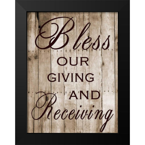 Our Giving Black Modern Wood Framed Art Print by Lewis, Sheldon