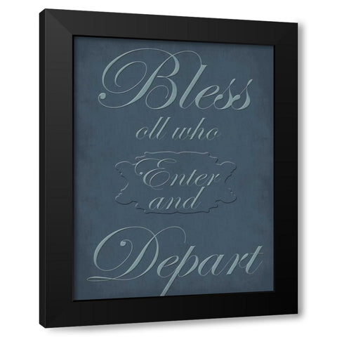 All Who Enter Black Modern Wood Framed Art Print by Lewis, Sheldon
