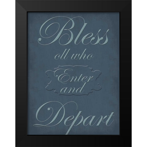 All Who Enter Black Modern Wood Framed Art Print by Lewis, Sheldon
