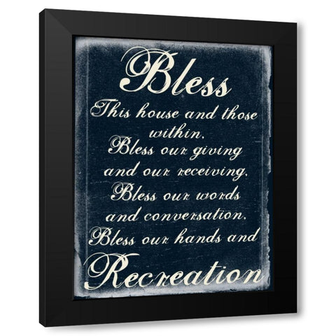 Bless B Black Modern Wood Framed Art Print with Double Matting by Lewis, Sheldon