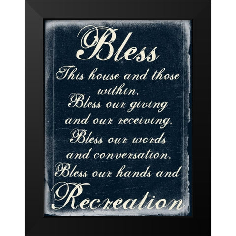 Bless B Black Modern Wood Framed Art Print by Lewis, Sheldon