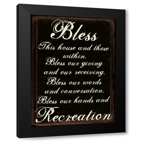Bless A Black Modern Wood Framed Art Print by Lewis, Sheldon
