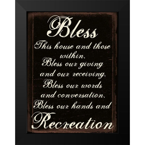 Bless A Black Modern Wood Framed Art Print by Lewis, Sheldon
