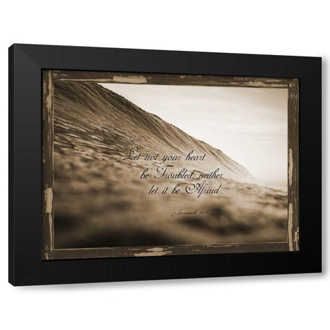 Jeremiah 33-3 Black Modern Wood Framed Art Print with Double Matting by Lewis, Sheldon