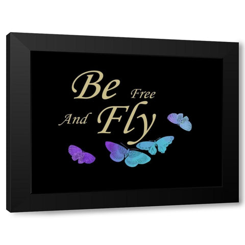 Be Free Black Modern Wood Framed Art Print with Double Matting by Lewis, Sheldon