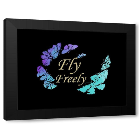Fly Freely Black Modern Wood Framed Art Print with Double Matting by Lewis, Sheldon