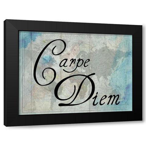 The World 1 Black Modern Wood Framed Art Print by Lewis, Sheldon