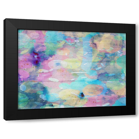 Vibrant Abstract Black Modern Wood Framed Art Print with Double Matting by Lewis, Sheldon