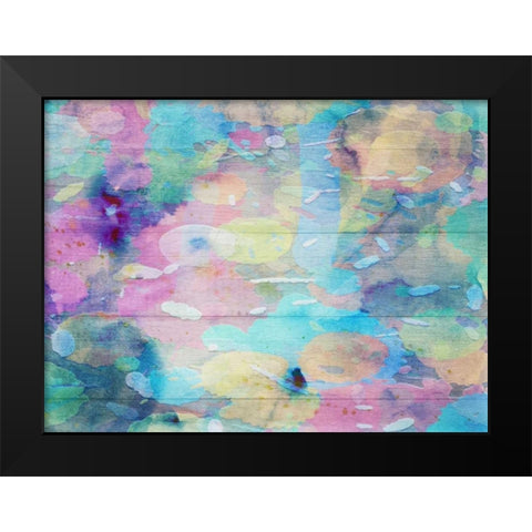 Vibrant Abstract Black Modern Wood Framed Art Print by Lewis, Sheldon