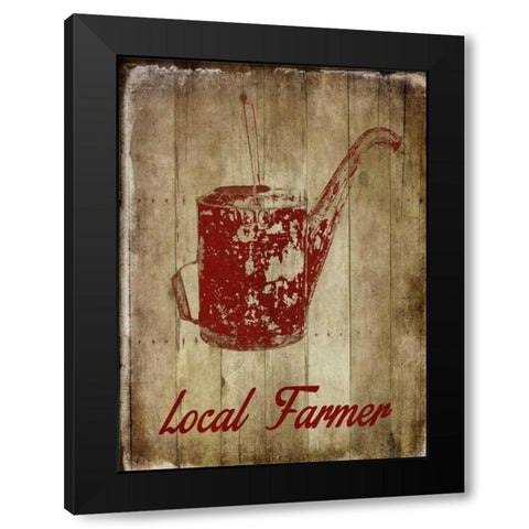 Local Farmer Black Modern Wood Framed Art Print by Lewis, Sheldon