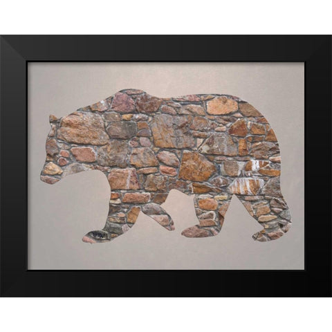 Bear Woods Black Modern Wood Framed Art Print by Lewis, Sheldon