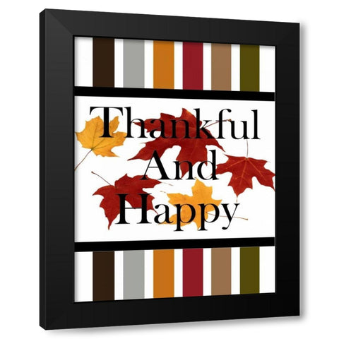 Thankful Black Modern Wood Framed Art Print by Lewis, Sheldon