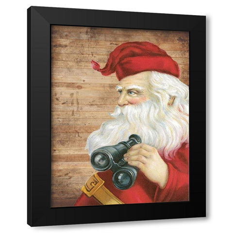 You Better Watch Out Black Modern Wood Framed Art Print with Double Matting by Lewis, Sheldon