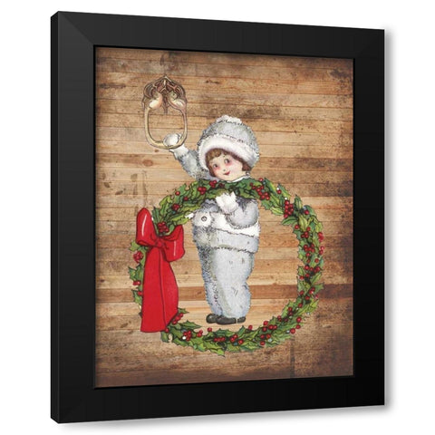 Christmas Joys Black Modern Wood Framed Art Print with Double Matting by Lewis, Sheldon