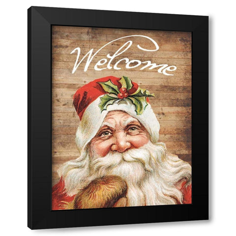 Welcome Black Modern Wood Framed Art Print with Double Matting by Lewis, Sheldon