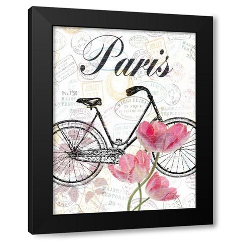 All Things Paris Black Modern Wood Framed Art Print by Lewis, Sheldon