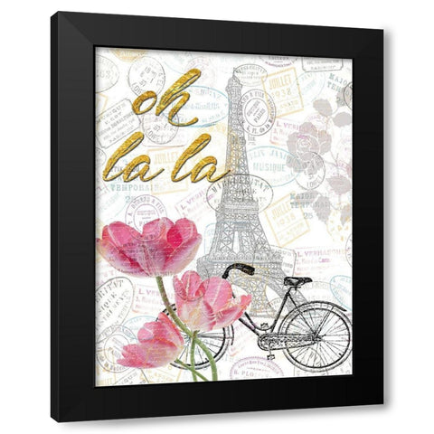 All Things Paris 2 Black Modern Wood Framed Art Print by Lewis, Sheldon