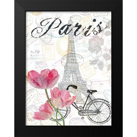 All Things Paris 2 Black Modern Wood Framed Art Print by Lewis, Sheldon