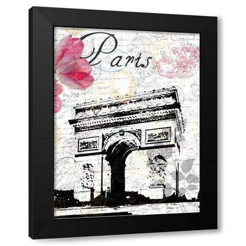 All Things Paris 3 Black Modern Wood Framed Art Print by Lewis, Sheldon