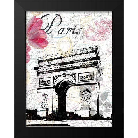 All Things Paris 3 Black Modern Wood Framed Art Print by Lewis, Sheldon
