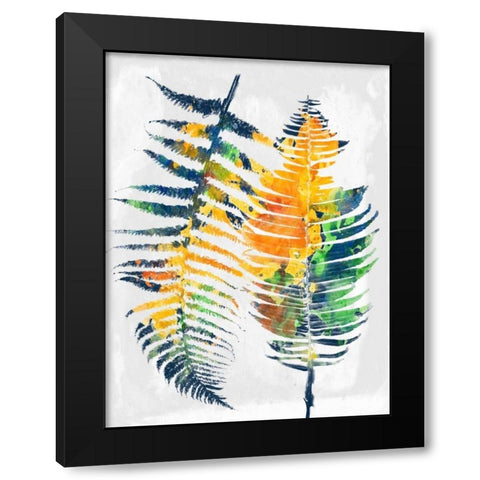 Tropical 1 Black Modern Wood Framed Art Print with Double Matting by Lewis, Sheldon