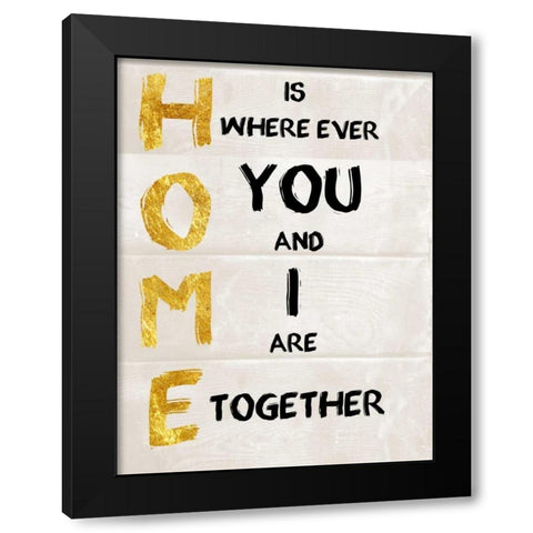 You And I Black Modern Wood Framed Art Print by Lewis, Sheldon