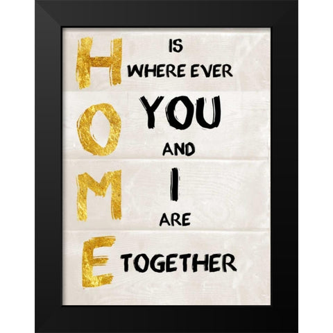 You And I Black Modern Wood Framed Art Print by Lewis, Sheldon