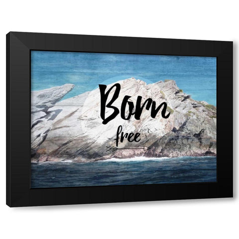 BoRn Free Black Modern Wood Framed Art Print with Double Matting by Lewis, Sheldon