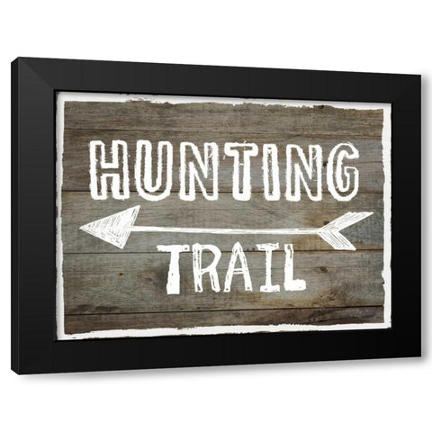 Hunting Trail Black Modern Wood Framed Art Print with Double Matting by Lewis, Sheldon