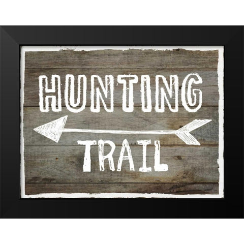 Hunting Trail Black Modern Wood Framed Art Print by Lewis, Sheldon