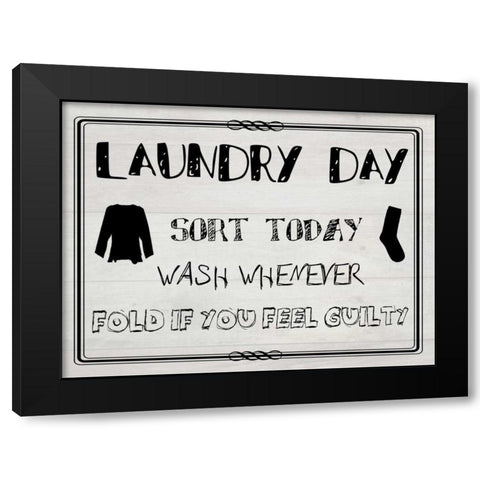 Laundry Day 1 Black Modern Wood Framed Art Print by Lewis, Sheldon