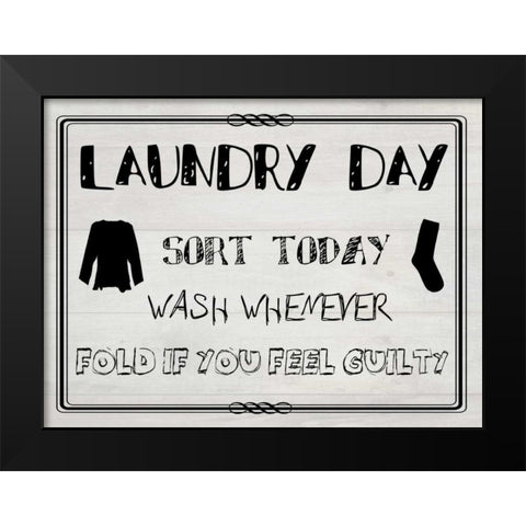 Laundry Day 1 Black Modern Wood Framed Art Print by Lewis, Sheldon