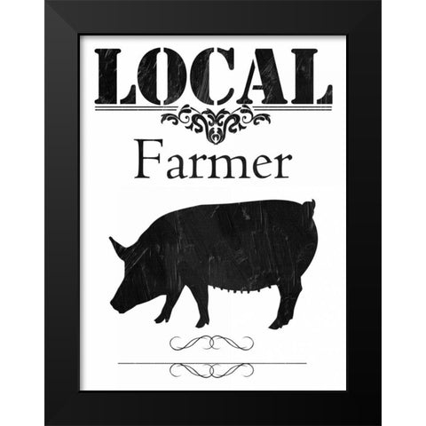 Local Farmer Black Modern Wood Framed Art Print by Lewis, Sheldon