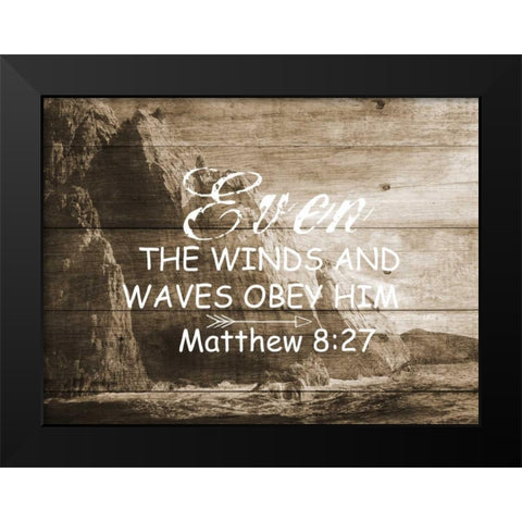 Even The Winds Black Modern Wood Framed Art Print by Lewis, Sheldon