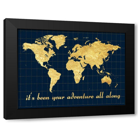 Your Adventure Black Modern Wood Framed Art Print by Lewis, Sheldon