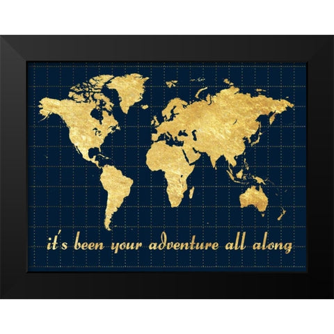 Your Adventure Black Modern Wood Framed Art Print by Lewis, Sheldon