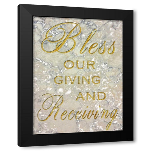 Bless Our Giving Black Modern Wood Framed Art Print by Lewis, Sheldon