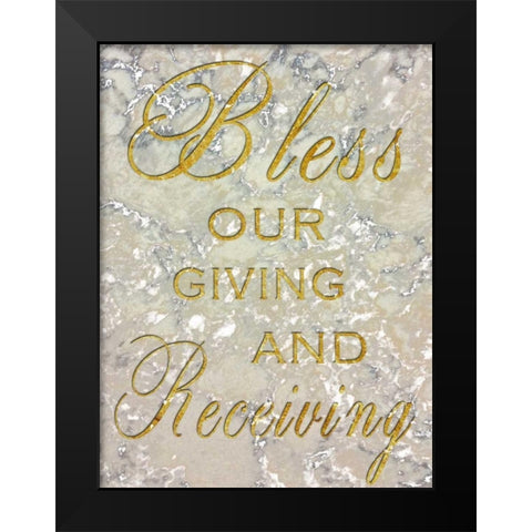 Bless Our Giving Black Modern Wood Framed Art Print by Lewis, Sheldon